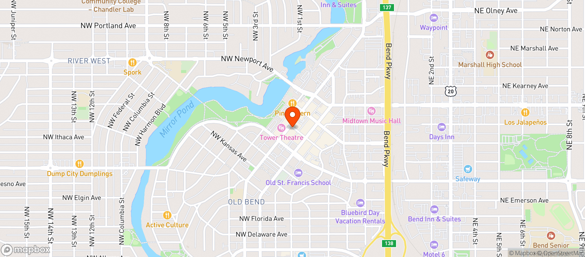 Map showing RBC Bar