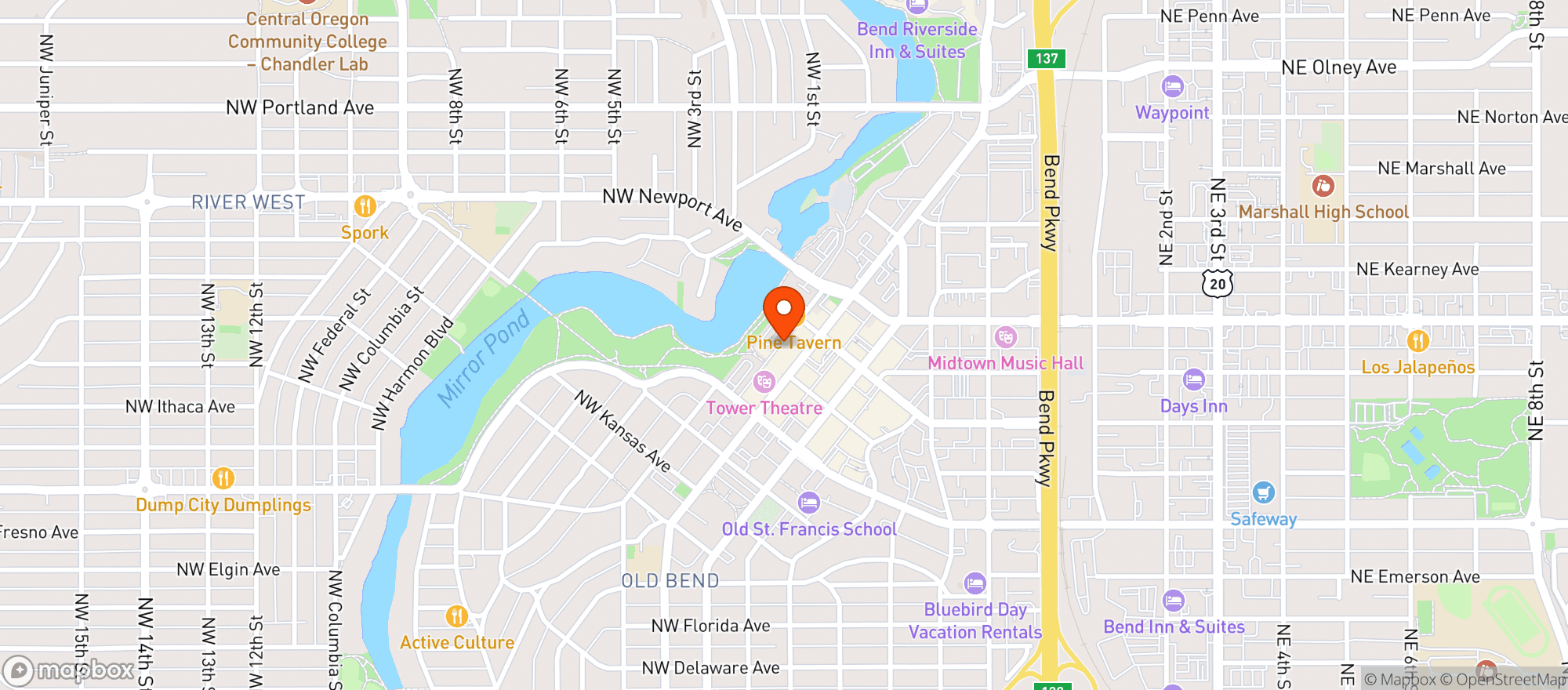 Map showing Dear Irene