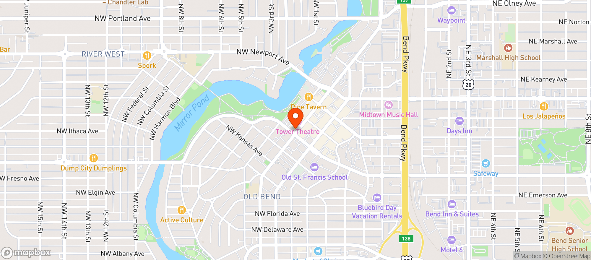 Map showing Five Fusion & Sushi Bar