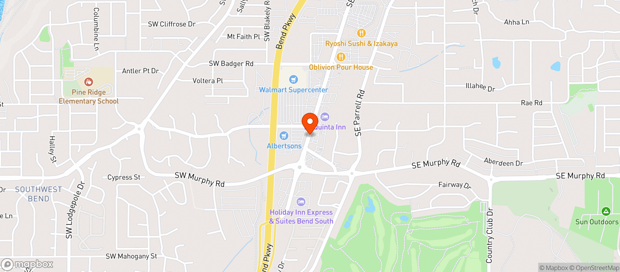 Map showing R & R Food Mart