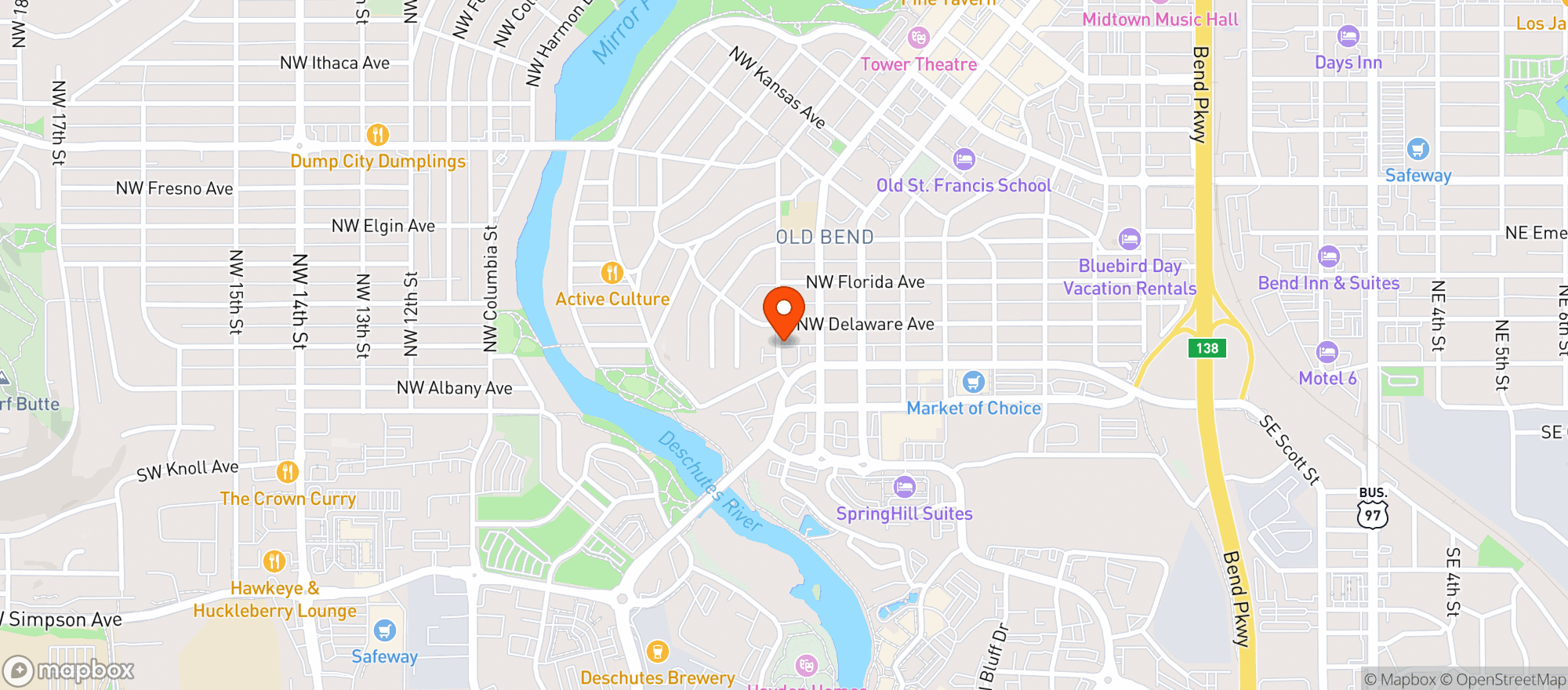 Map showing Jacksons Corner