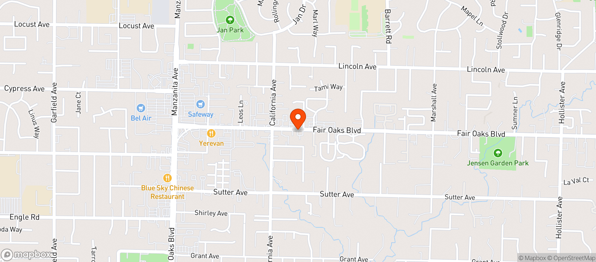 Map showing Fair Oaks Liquor Barn - Carmichael