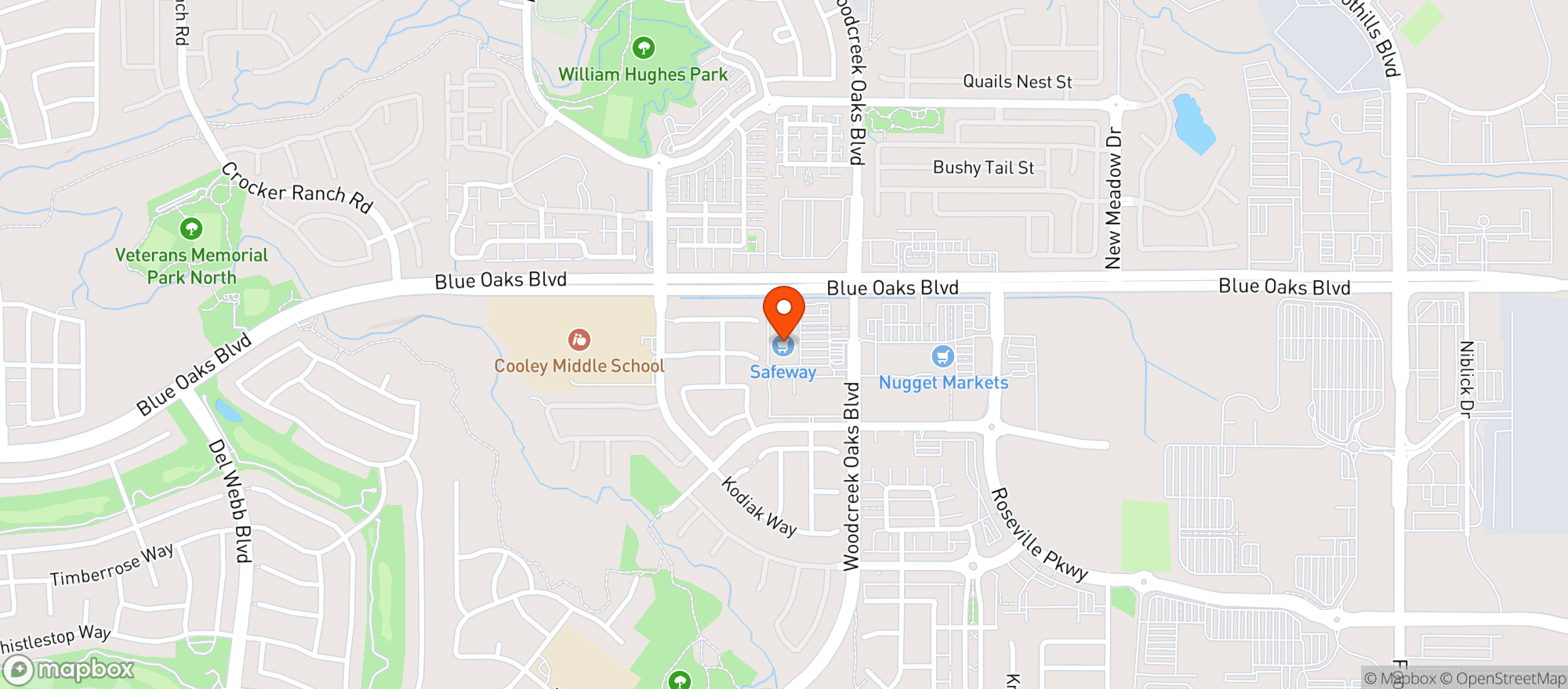 Map showing Safeway