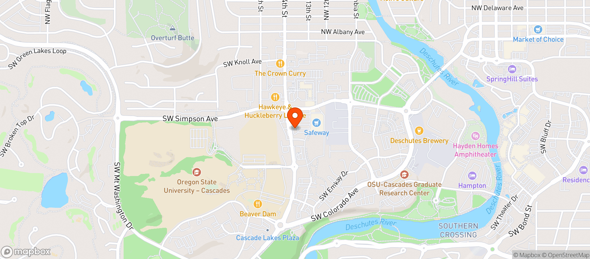 Map showing Safeway