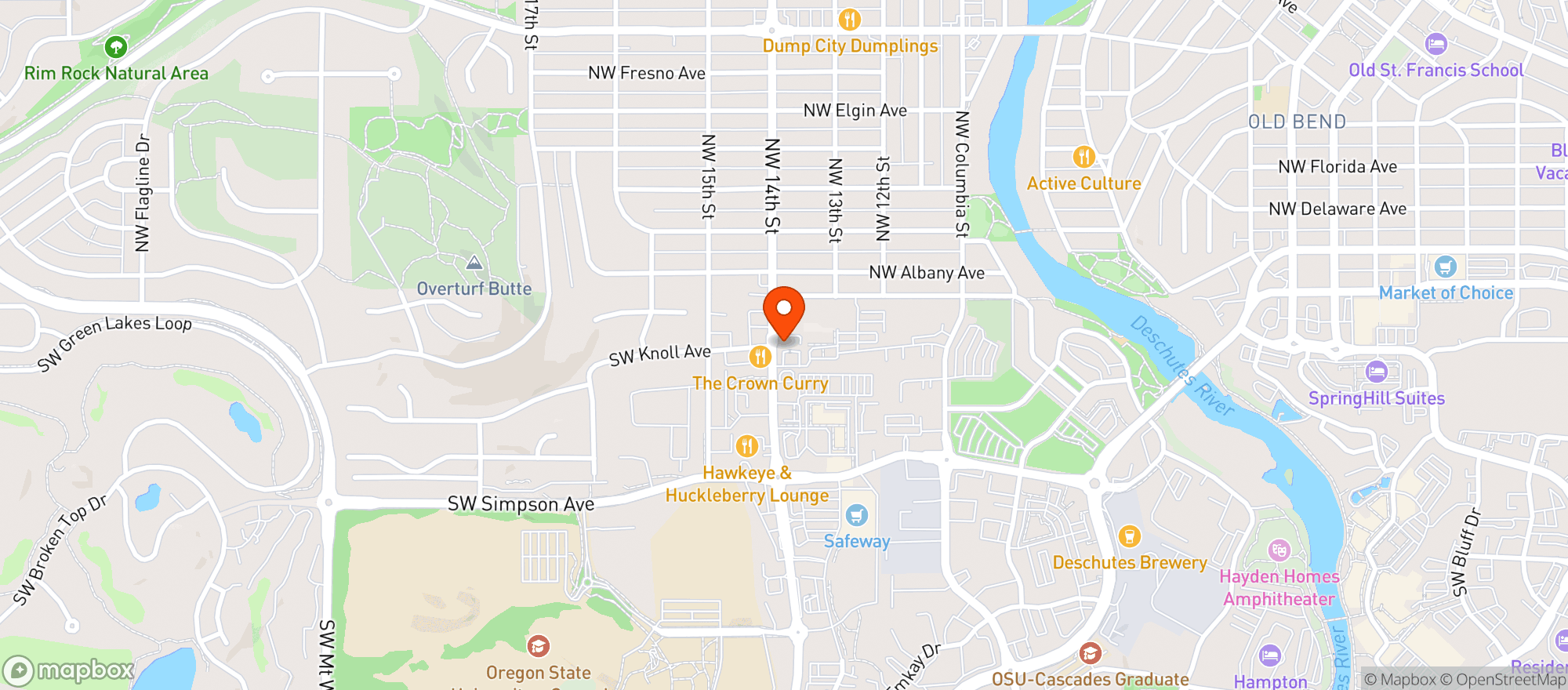 Map showing Cascade West Pub & Grub