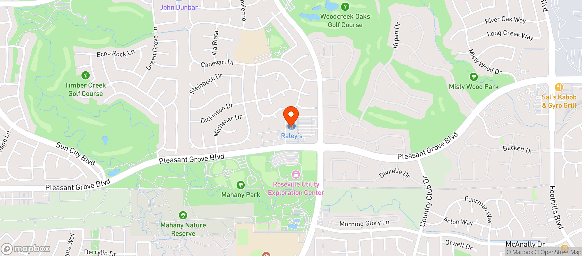 Map showing Raleys (Roseville - Woodcreek Oaks) - 002500228