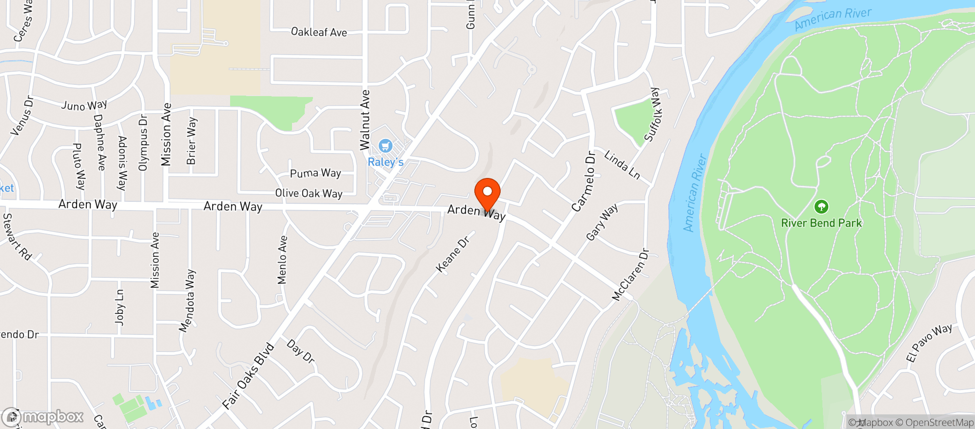 Map showing Matteos Pizza & Bistro