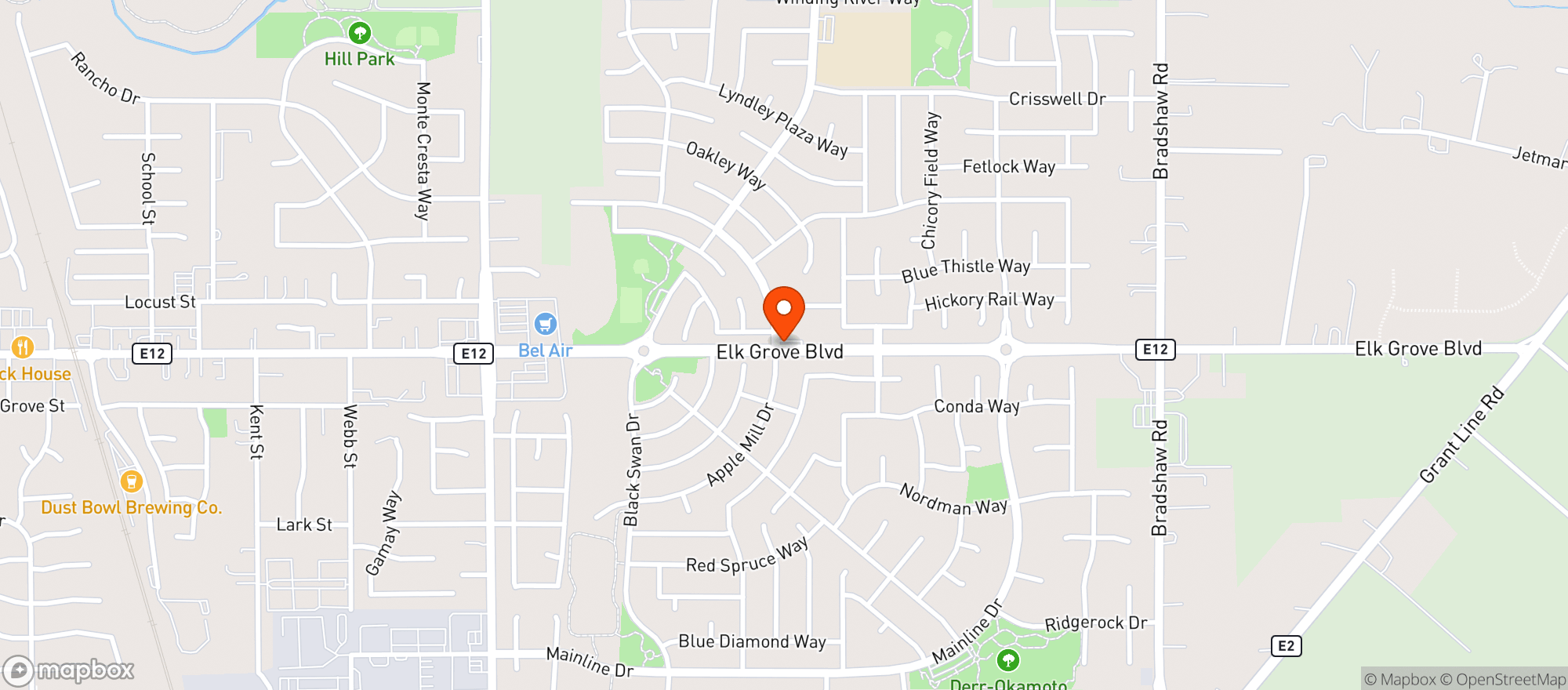 Map showing Bel Air Market