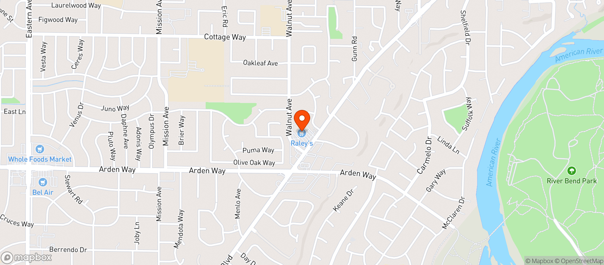 Map showing Raleys