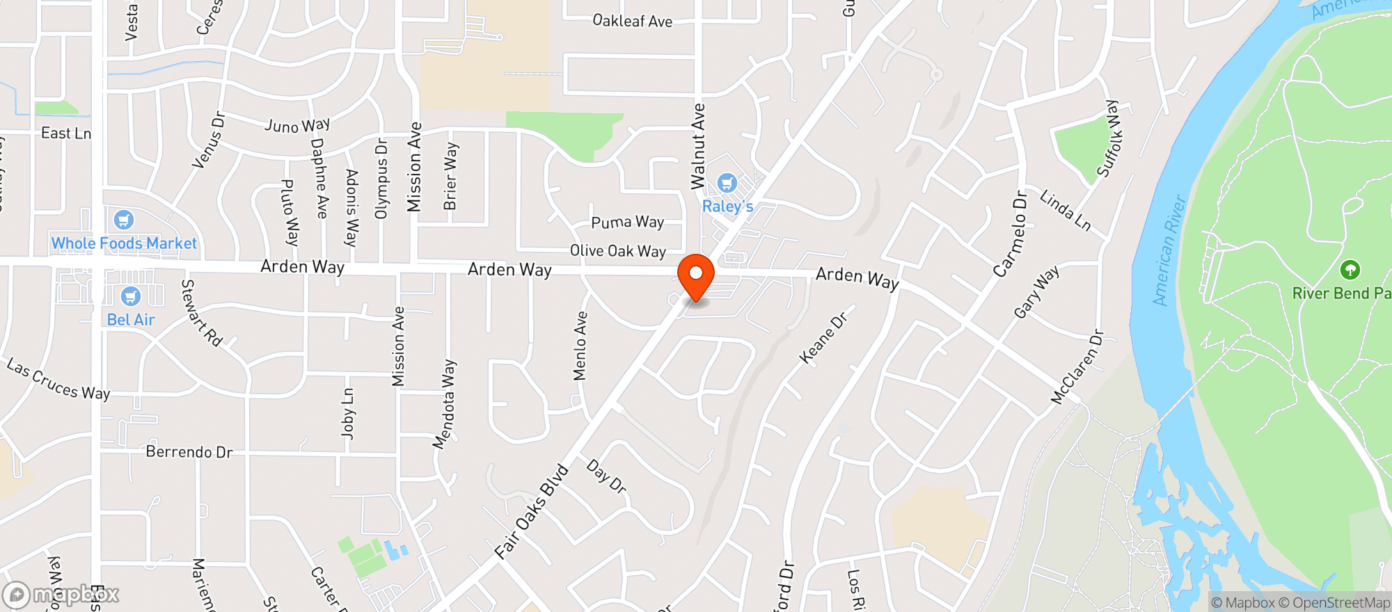 Map showing Luna Lounge