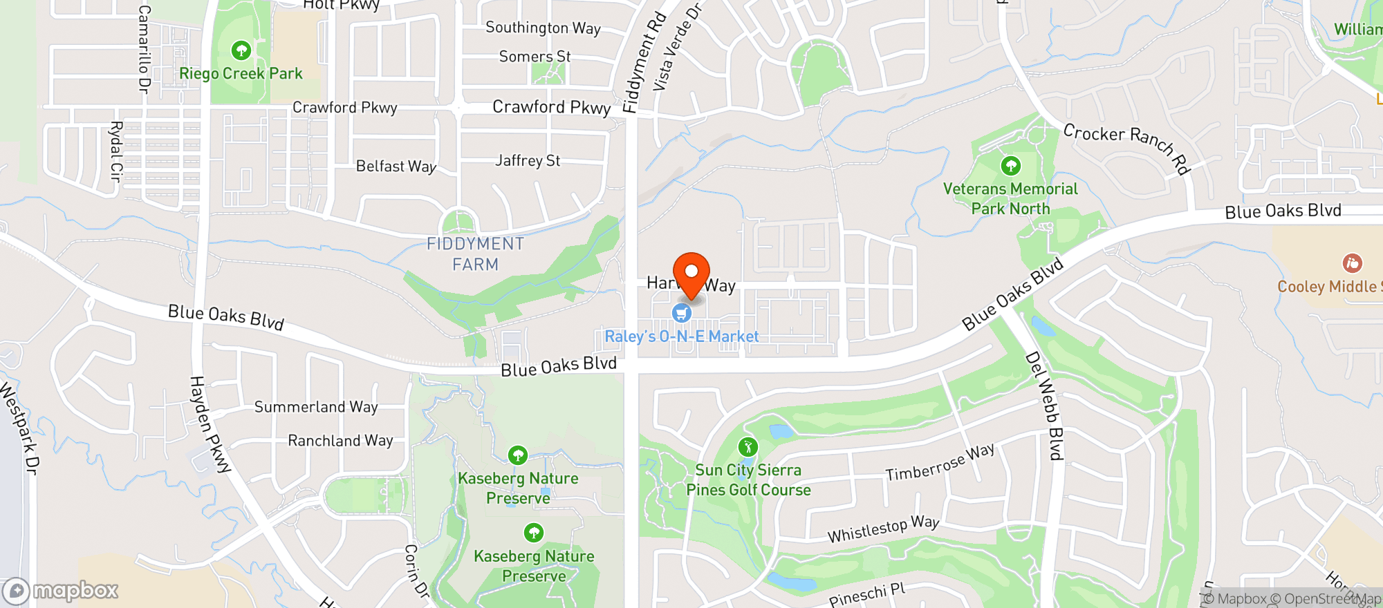 Map showing Raleys