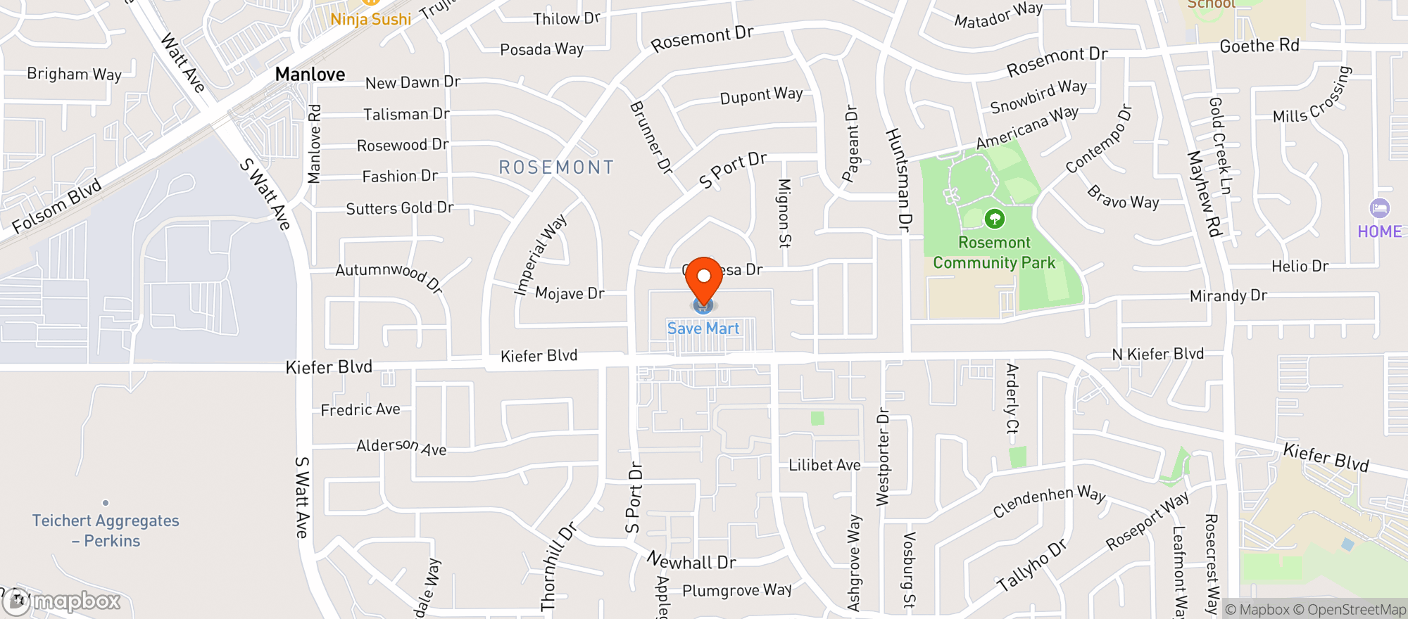 Map showing Save Mart Supermarket #623