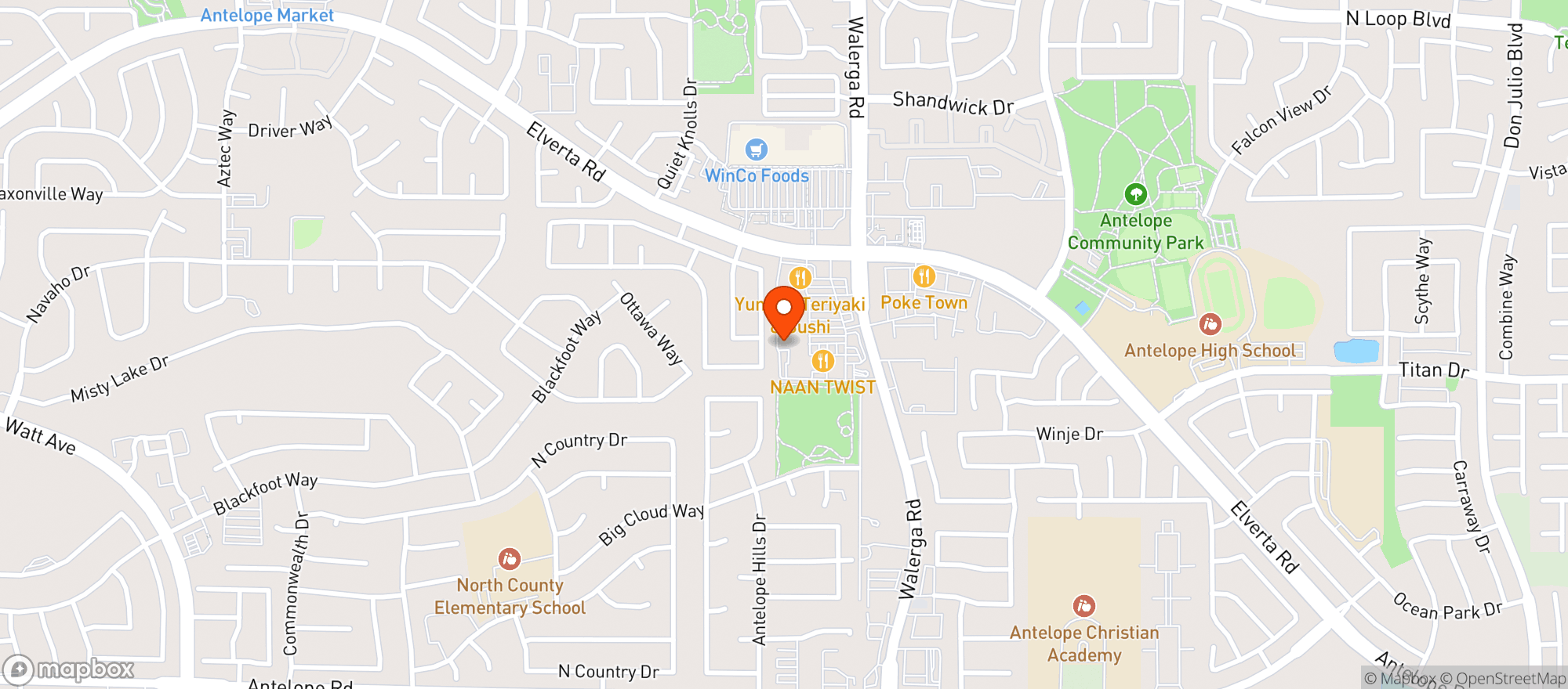 Map showing Bel Air Market