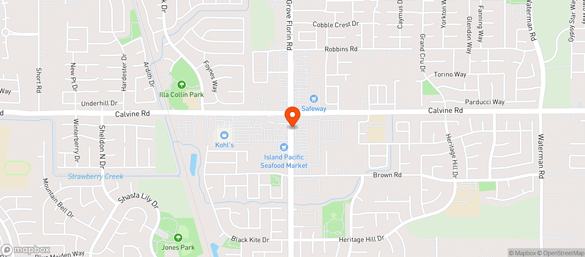 Map showing Raley's