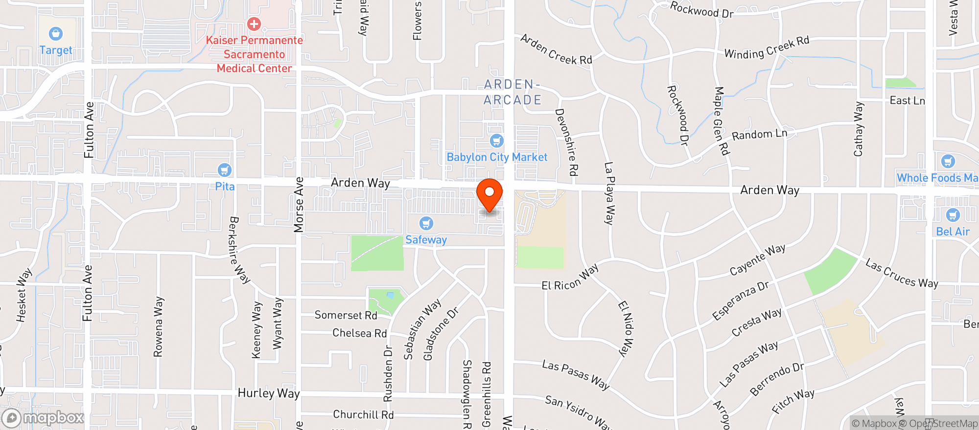 Map showing Old Spaghetti Factory