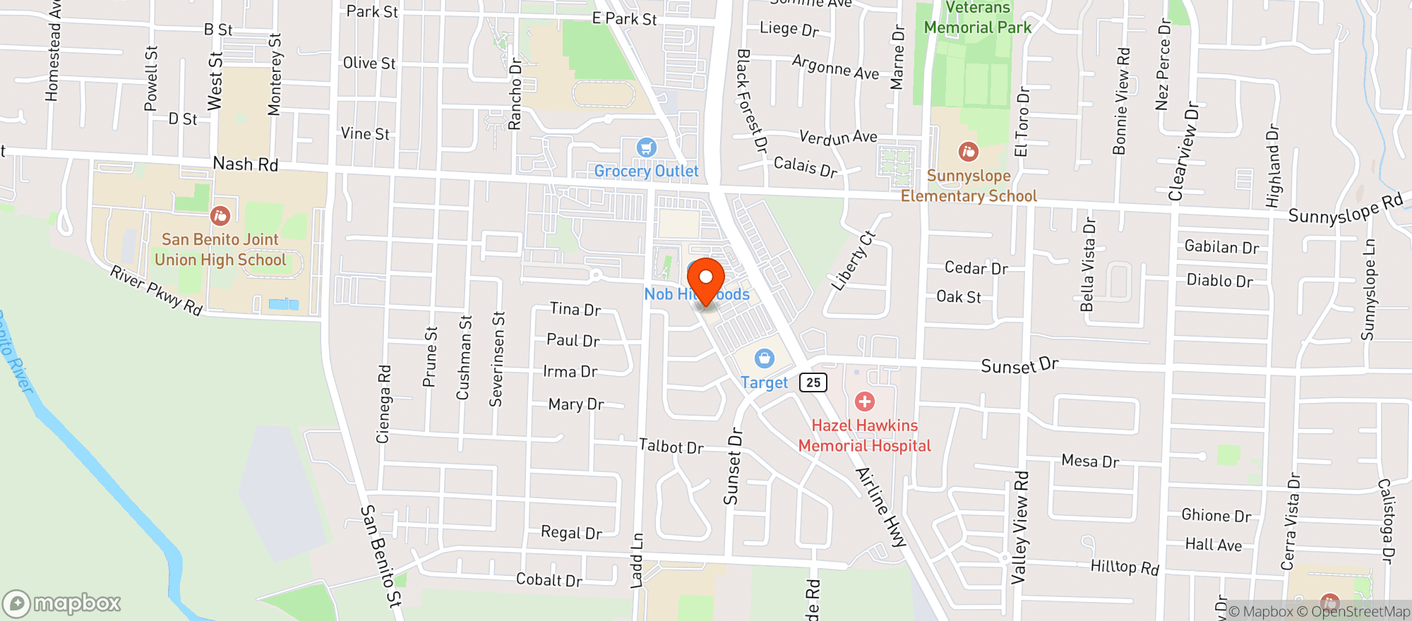 Map showing Gnc