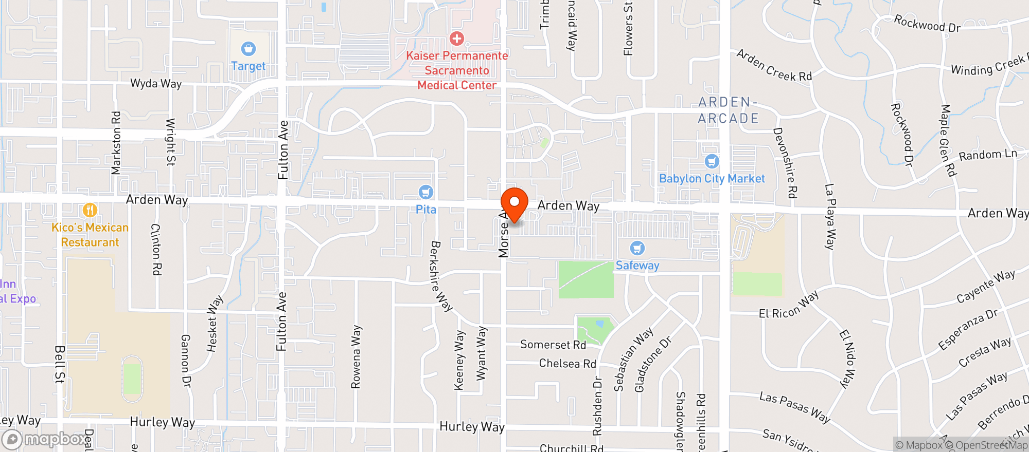 Map showing Bevmo