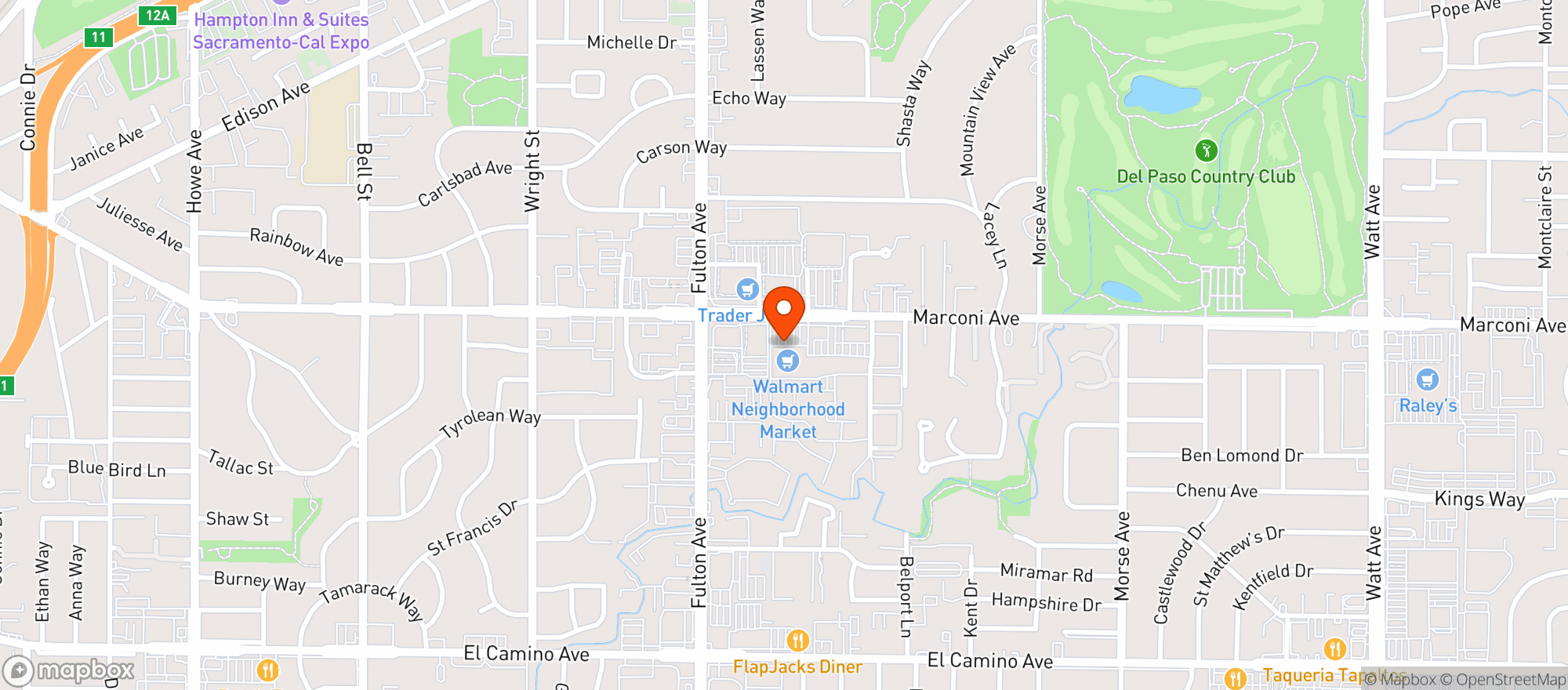 Map showing Walmart Neighborhood Market