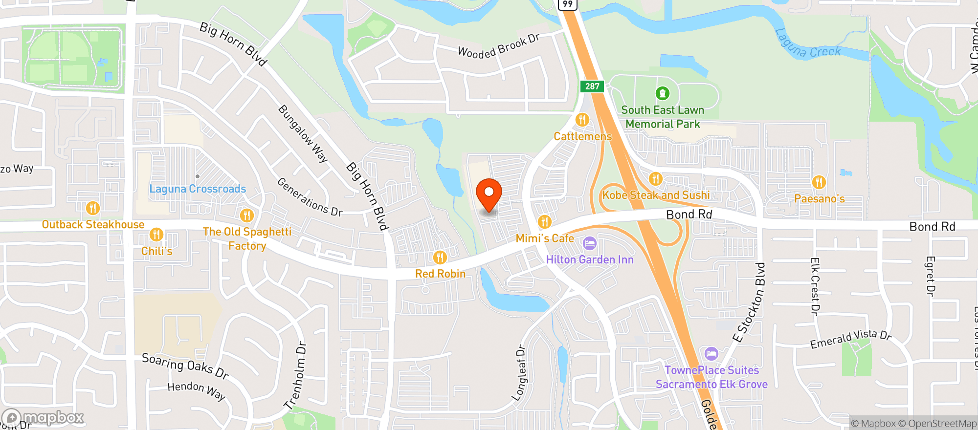 Map showing BevMo