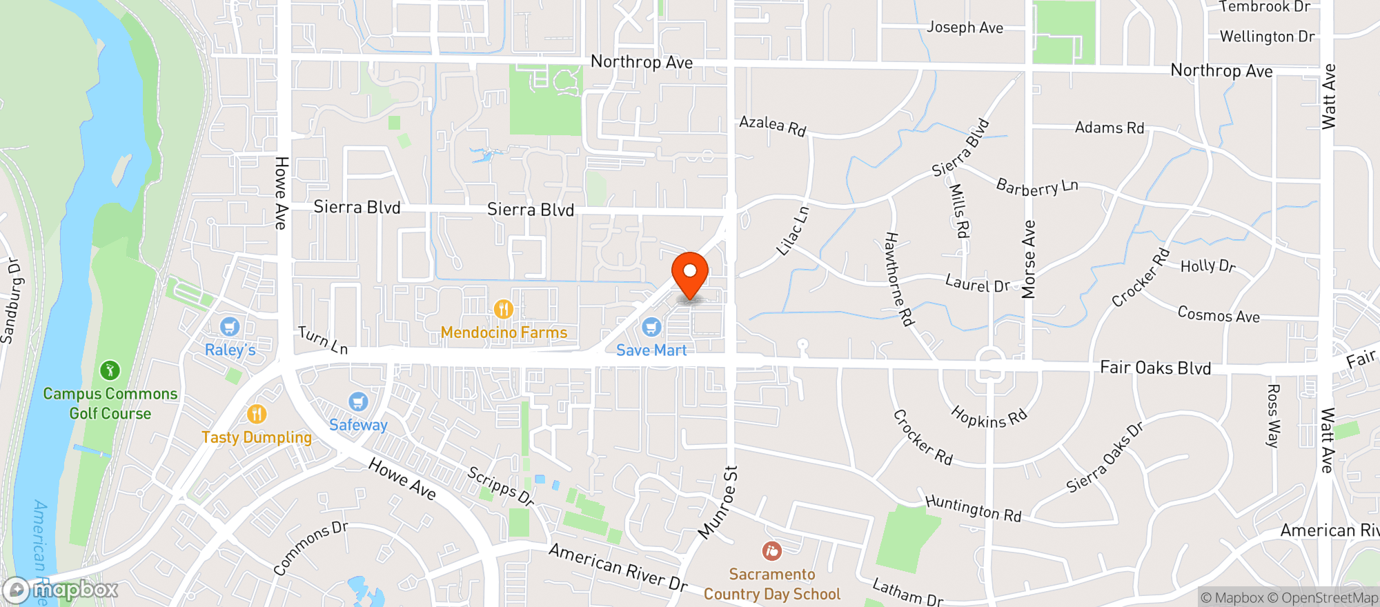 Map showing Gnc