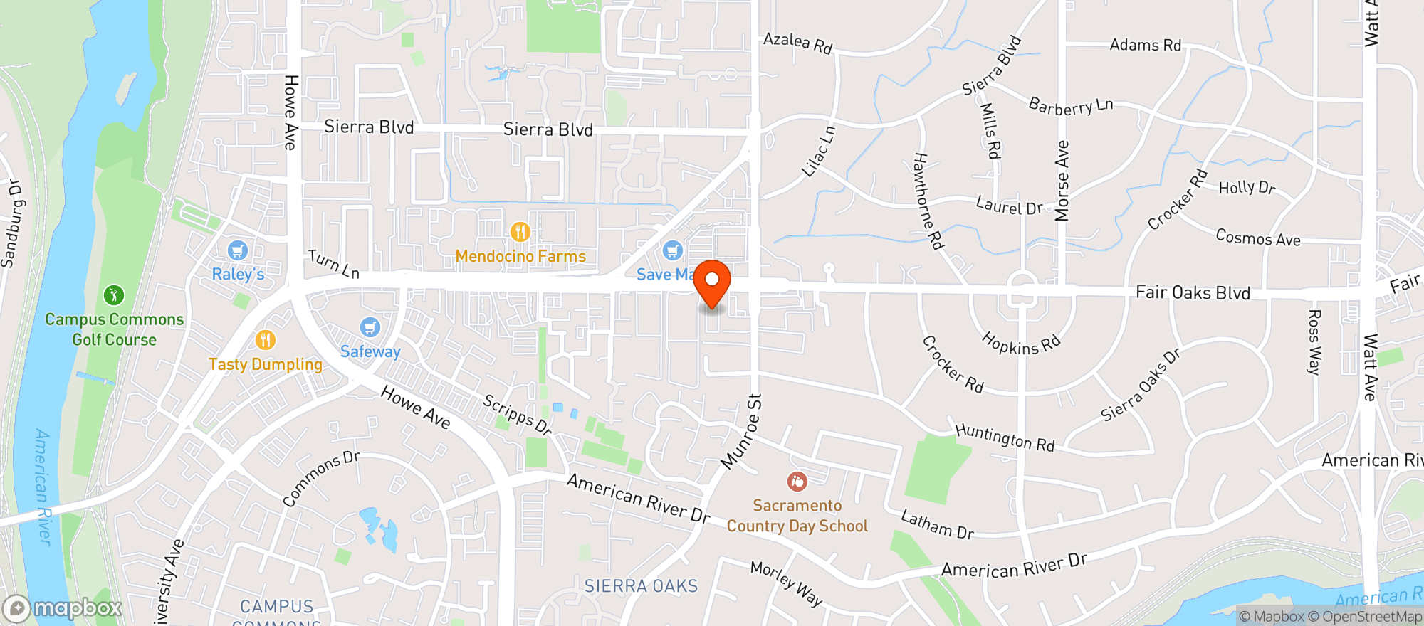 Map showing Taqueria Los Compadres