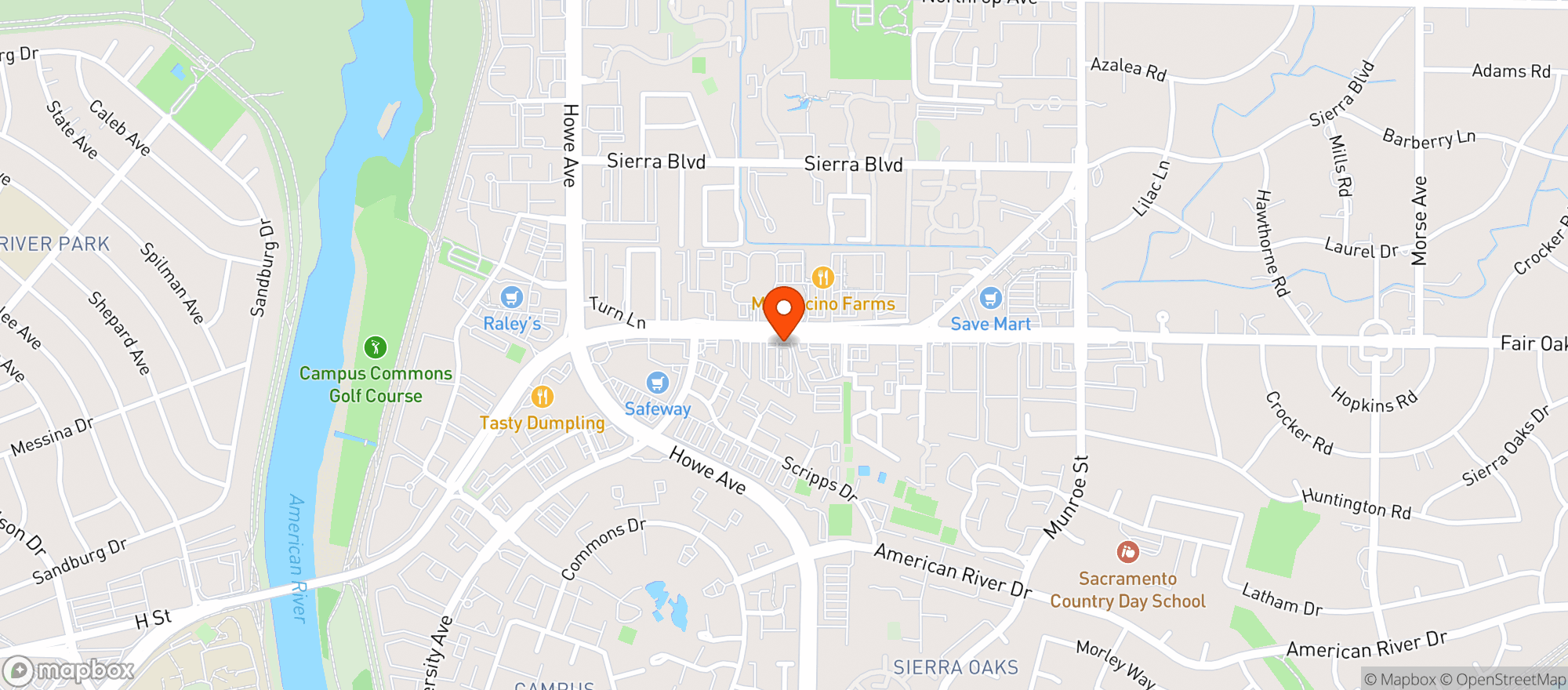 Map showing Dante Club Of Sacramento
