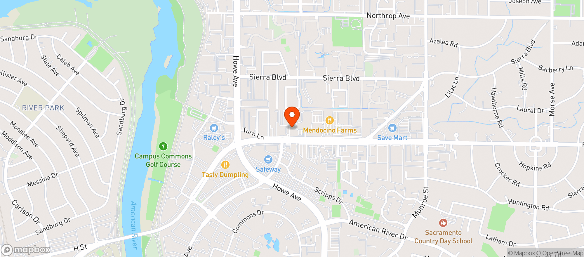 Map showing Cafe Bernardo