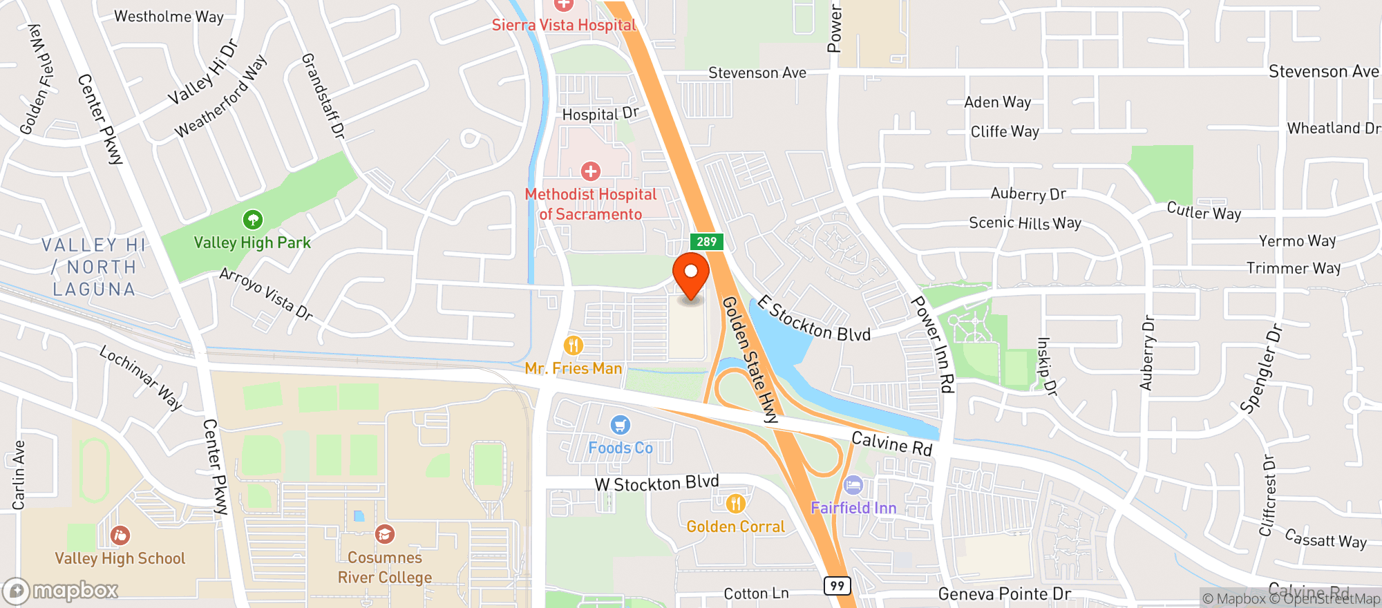 Map showing Target