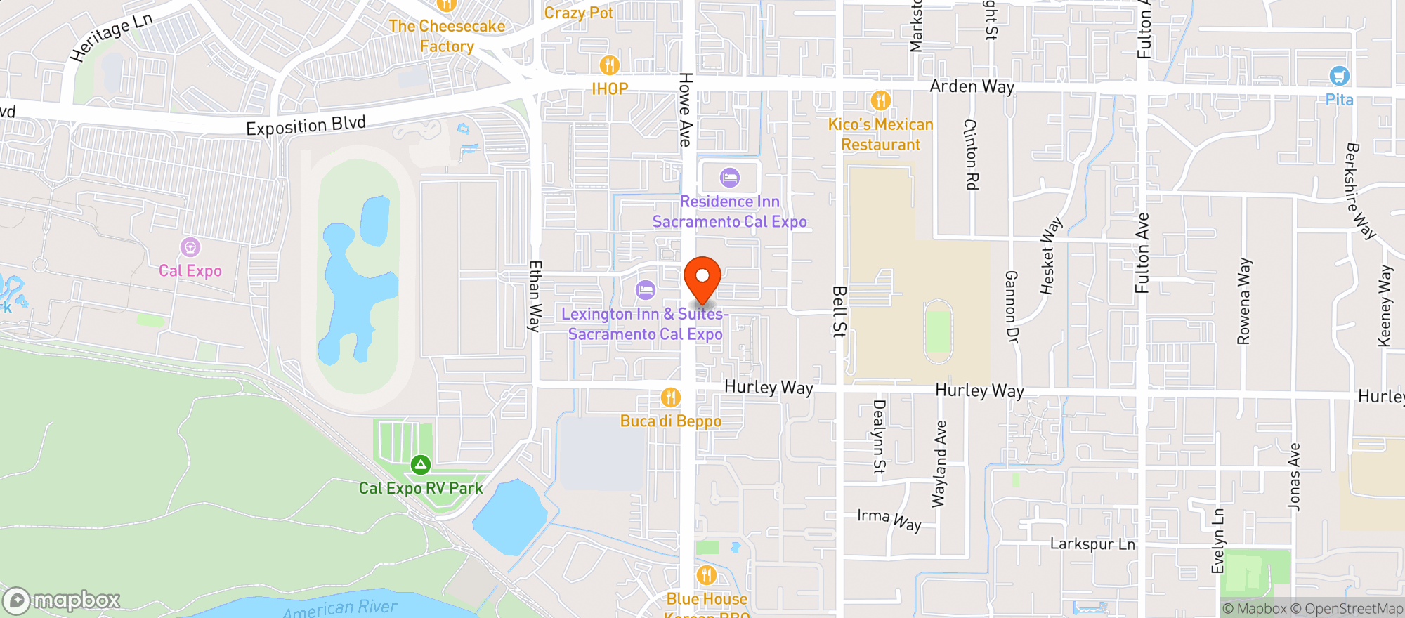 Map showing Outback Steakhouse #529