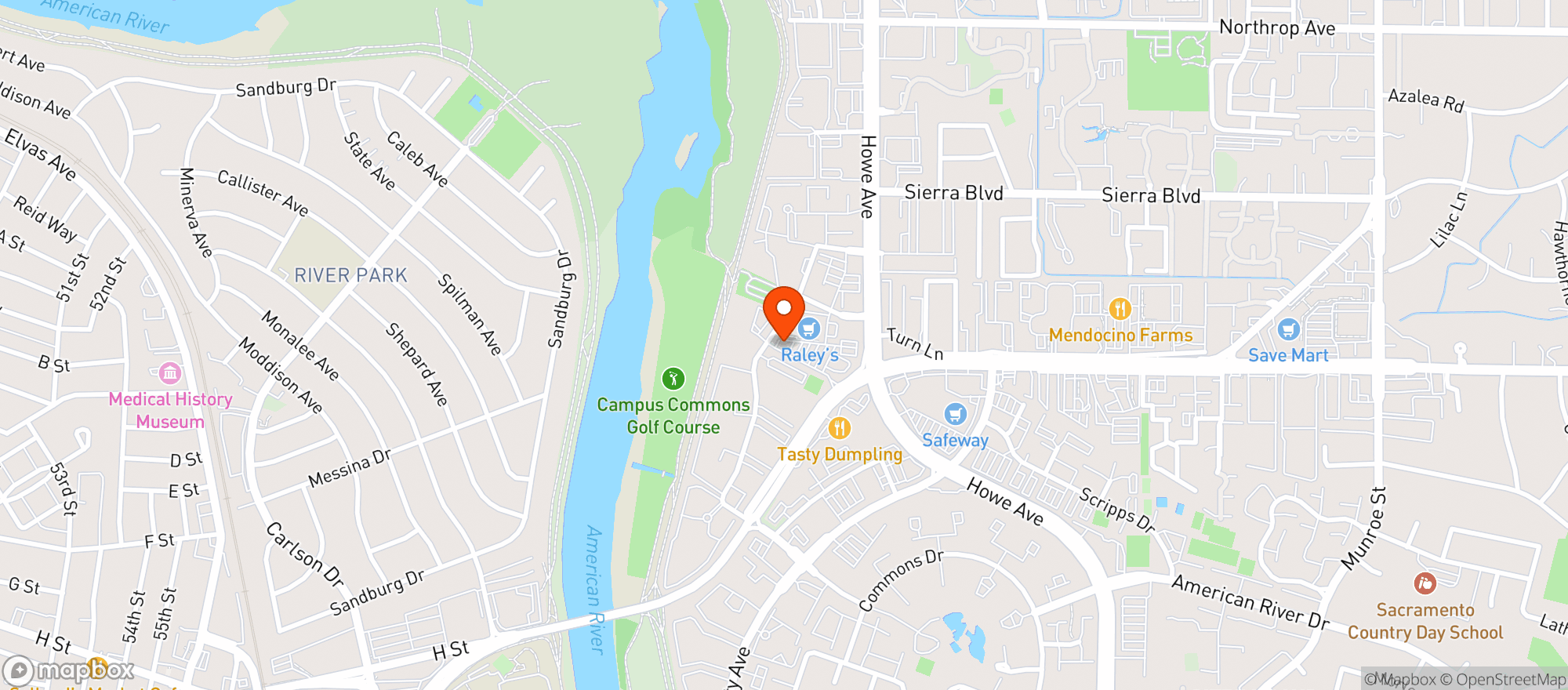 Map showing Raleys