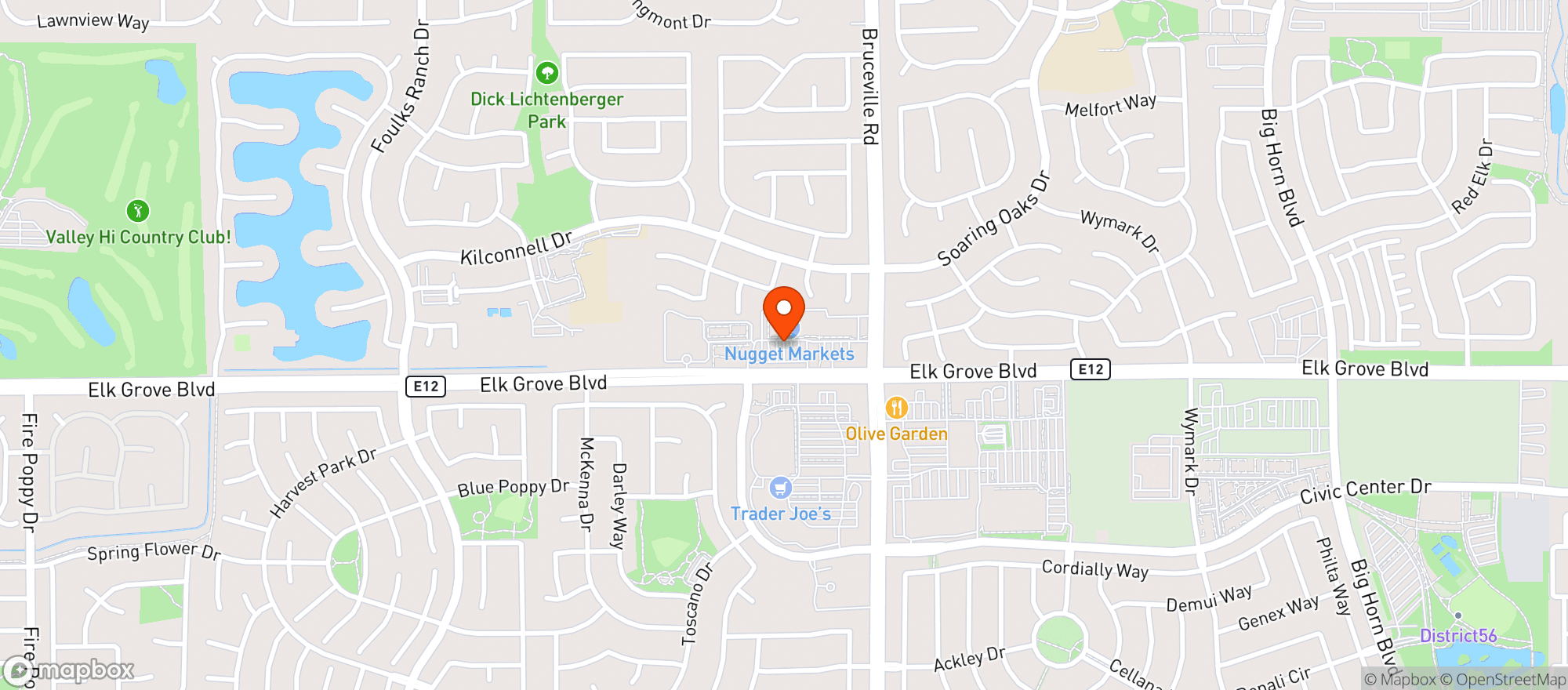 Map showing Nugget Market