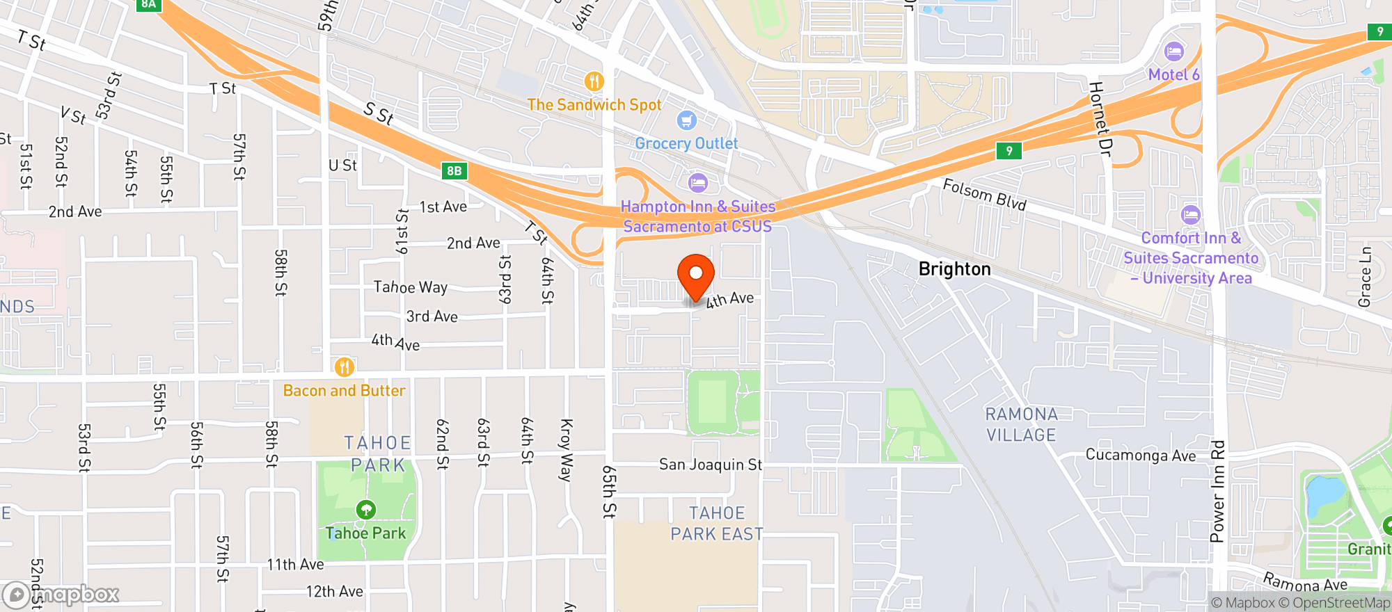 Map showing Target Store