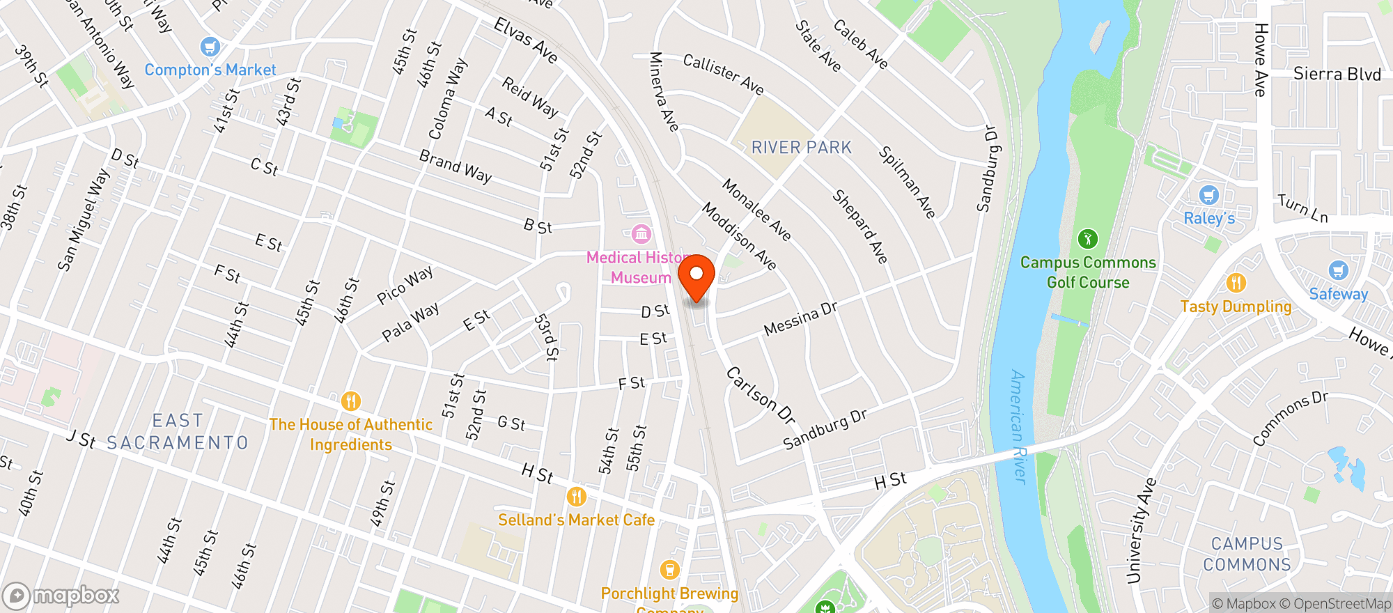 Map showing RIVER PARK MARKET