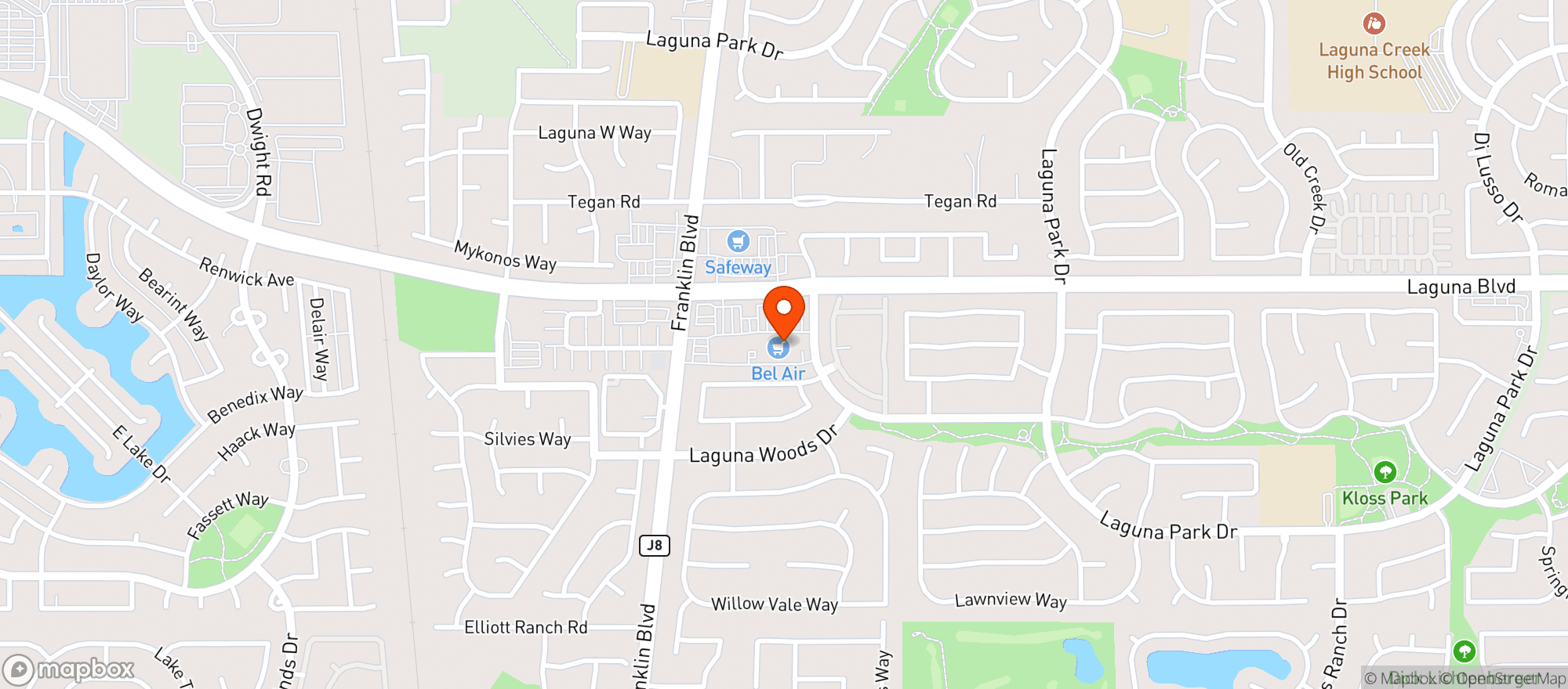 Map showing Raleys - Bel Air (Elk Grove - Laguna) - 002500516