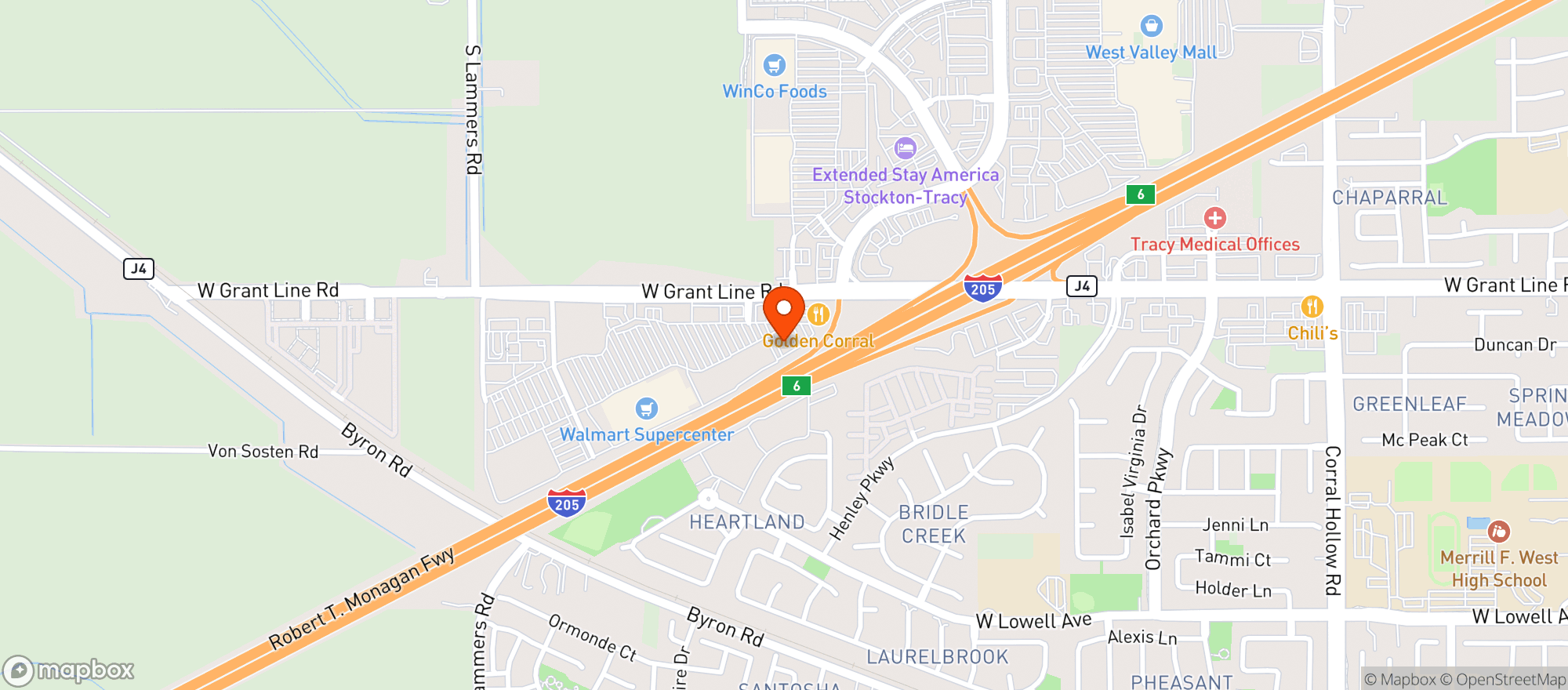Map showing BevMo