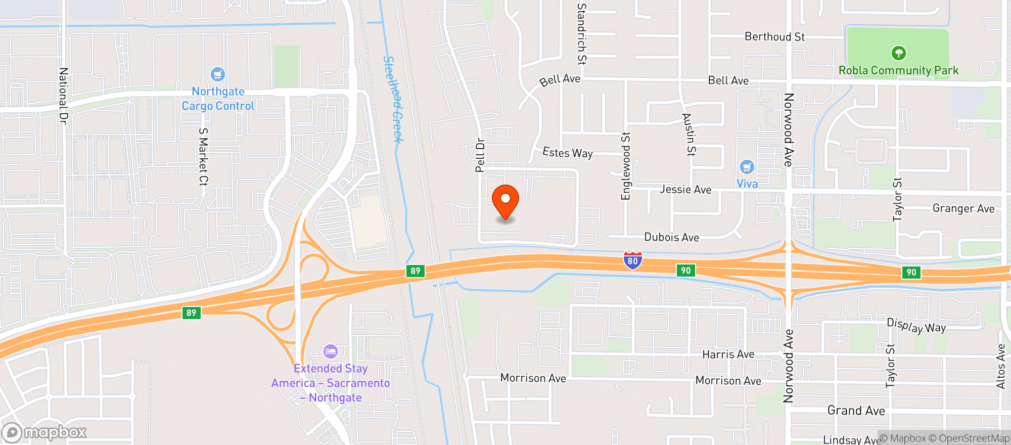 Map showing Farm Fresh To You - West Sacramento