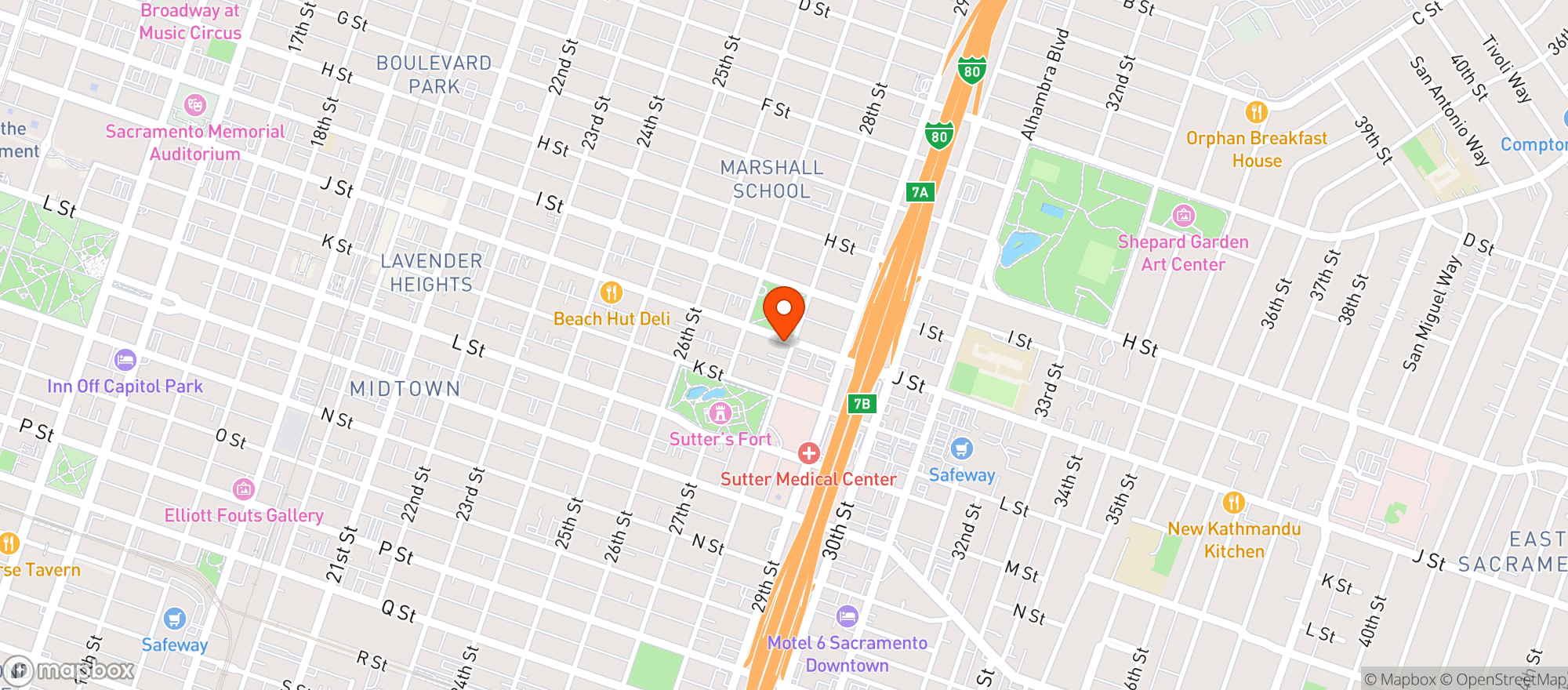 Map showing Centro Cocina Mexicana
