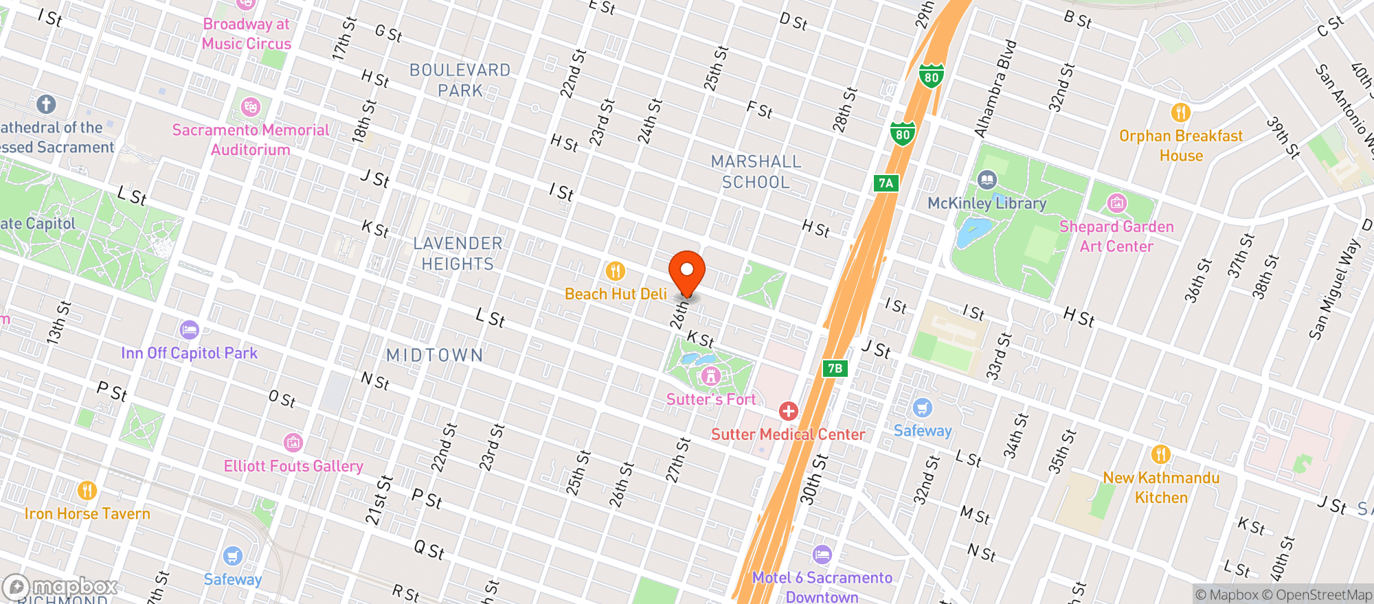 Map showing Pizzasaurus Rex