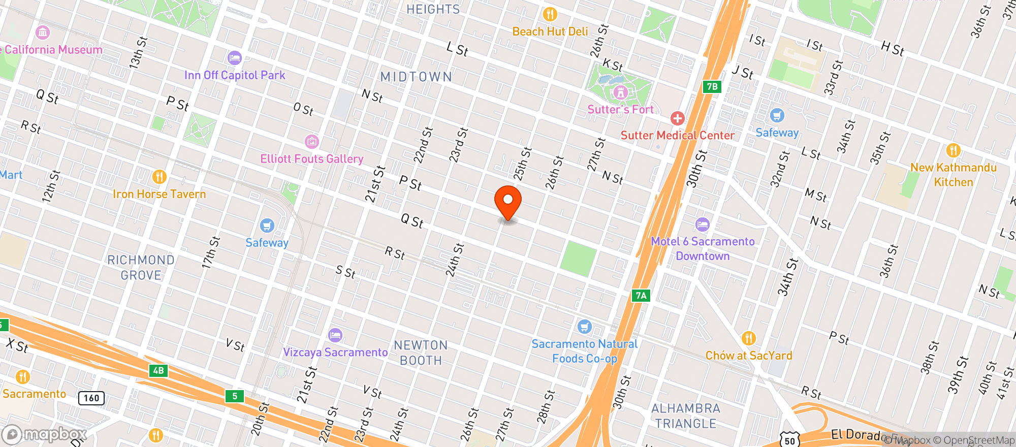 Map showing PACIFIC MARKET