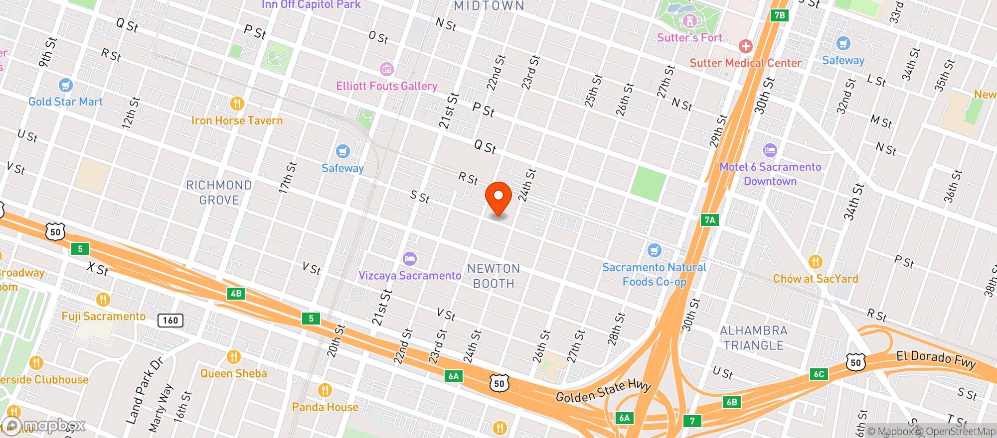 Map showing Round Corner