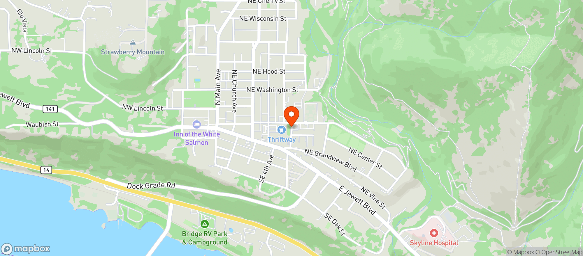 Map showing Northwest Grocers