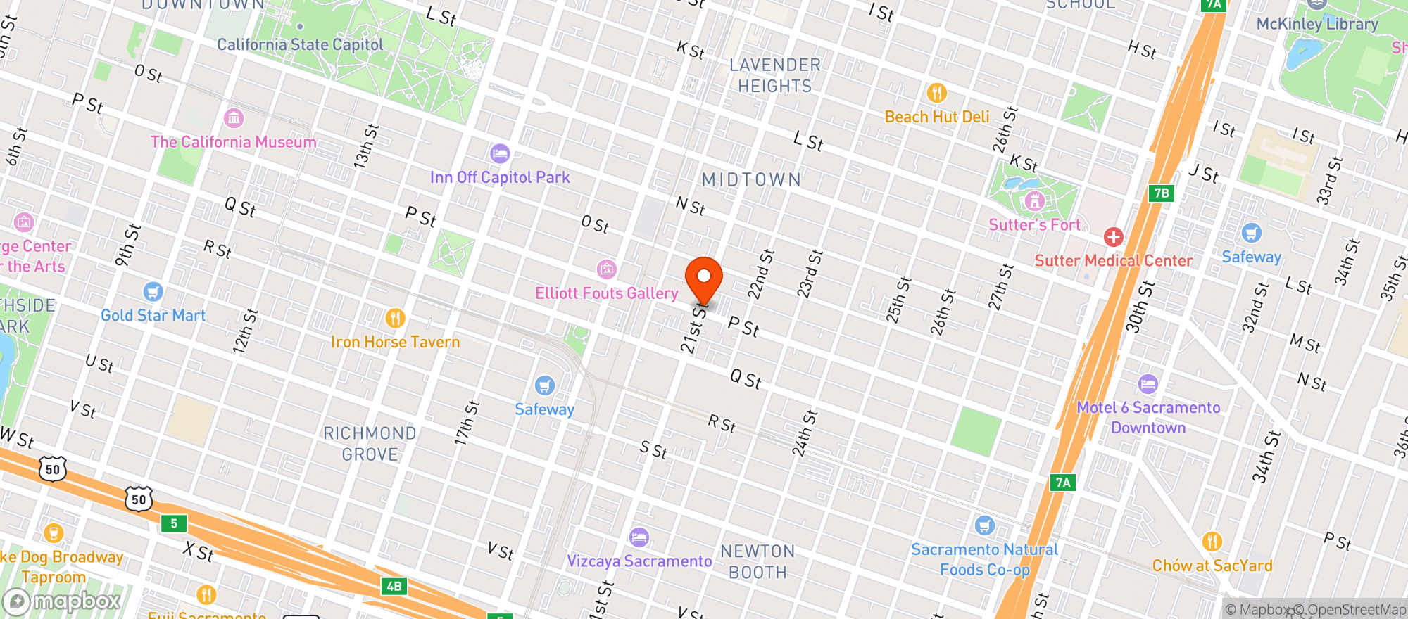 Map showing Adamo's Restaurant