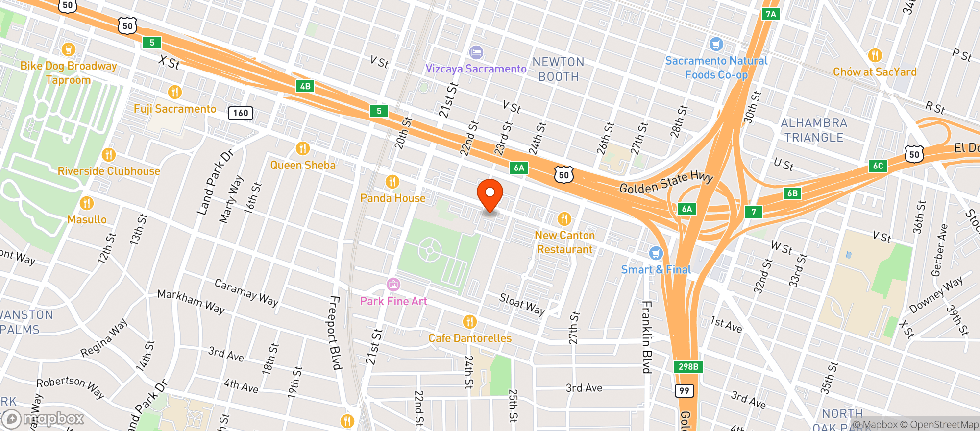 Map showing Mainstage