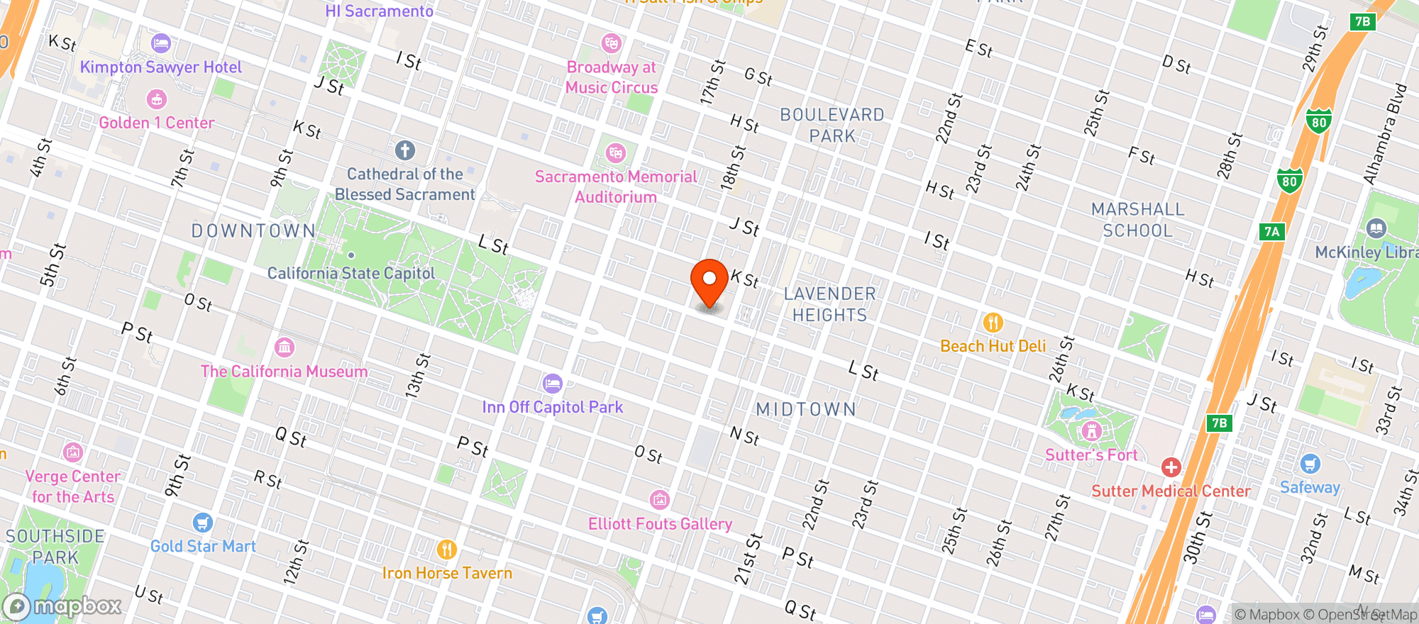 Map showing Saigon Alley Kitchen & Ba