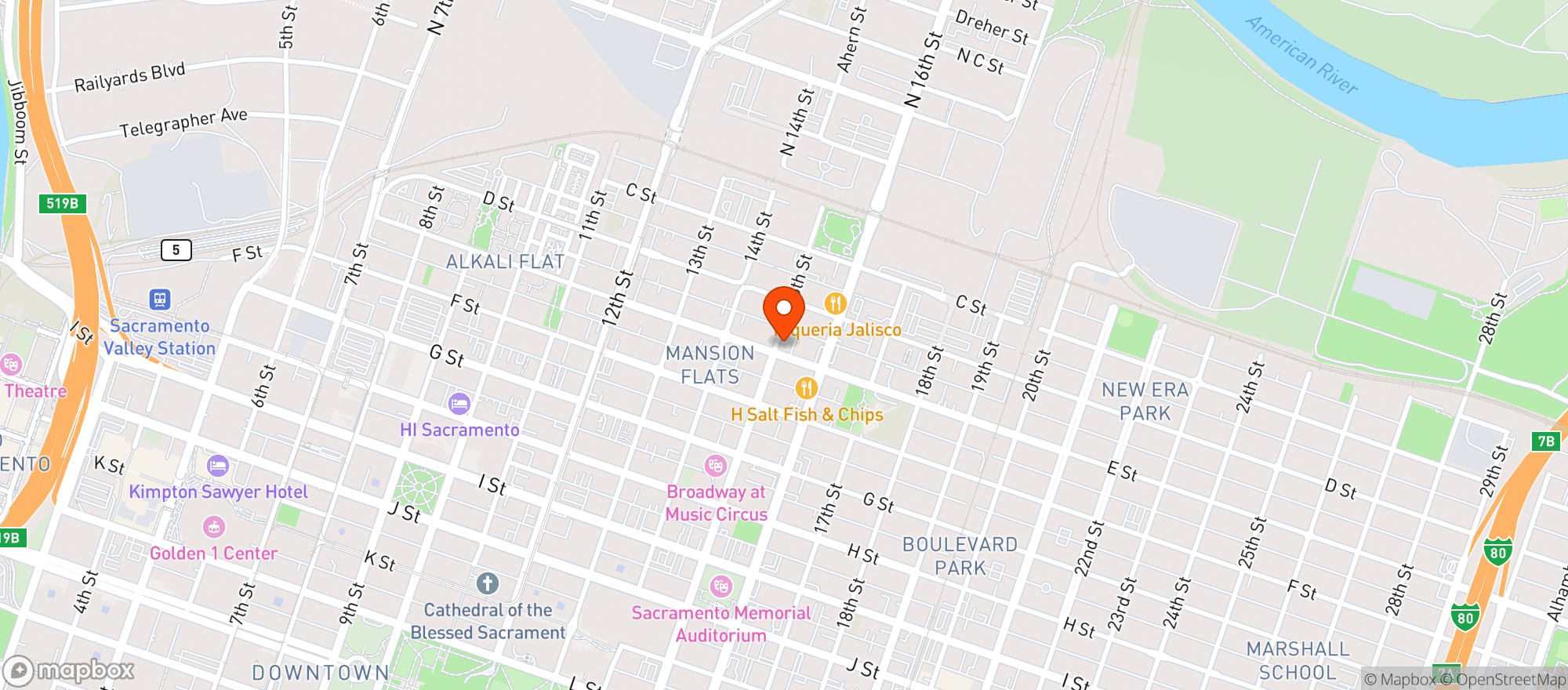 Map showing Capital Grocery