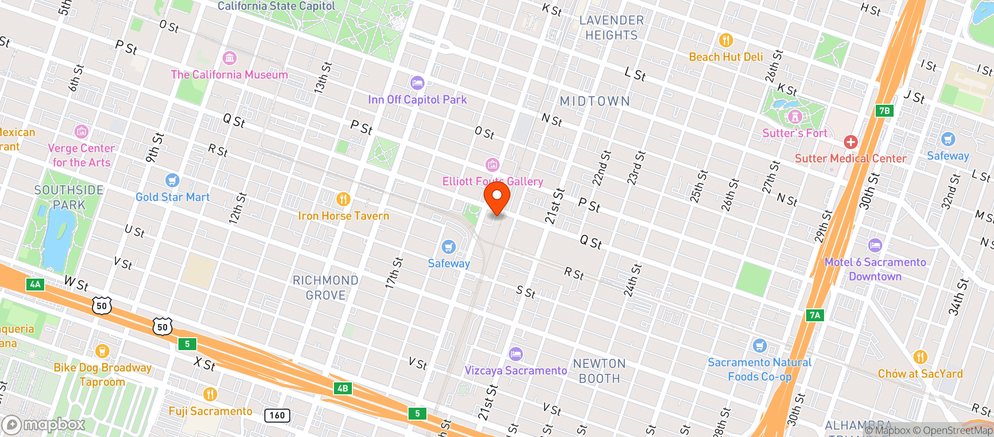 Map showing Pocha House