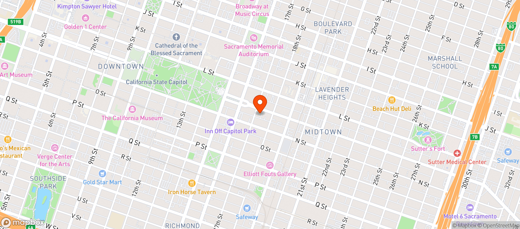 Map showing Grocery Outlet