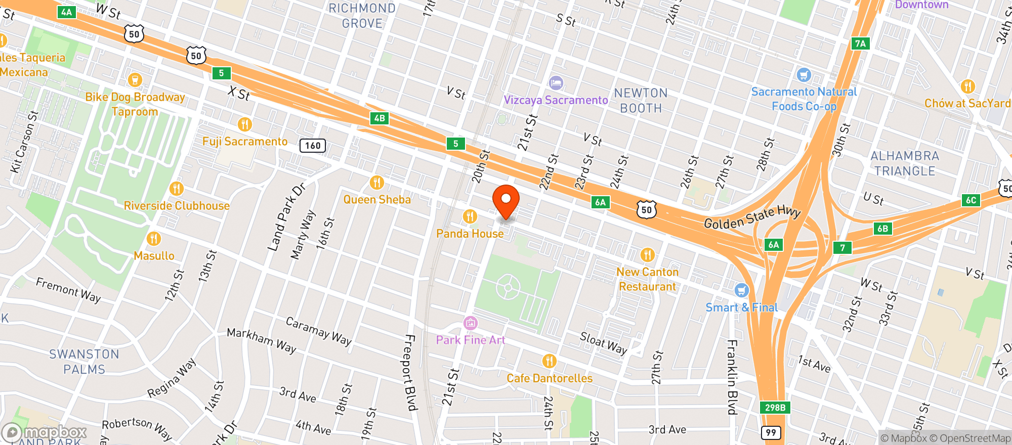Map showing Ampm