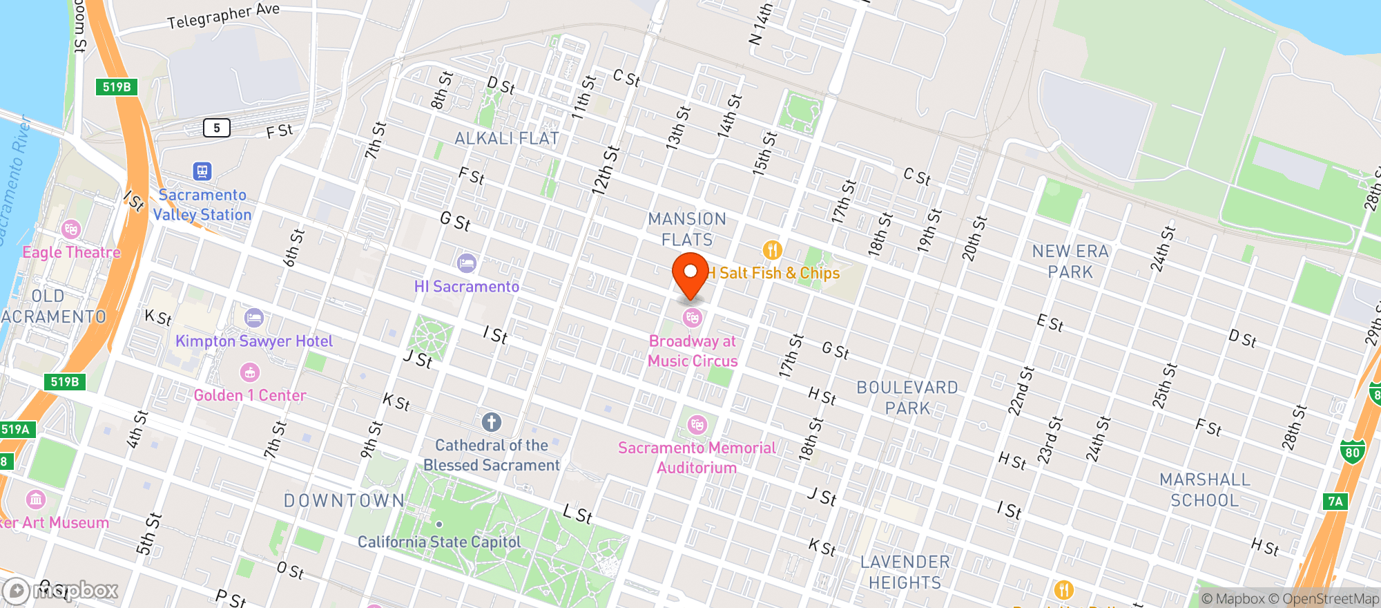 Map showing Shoppers Market