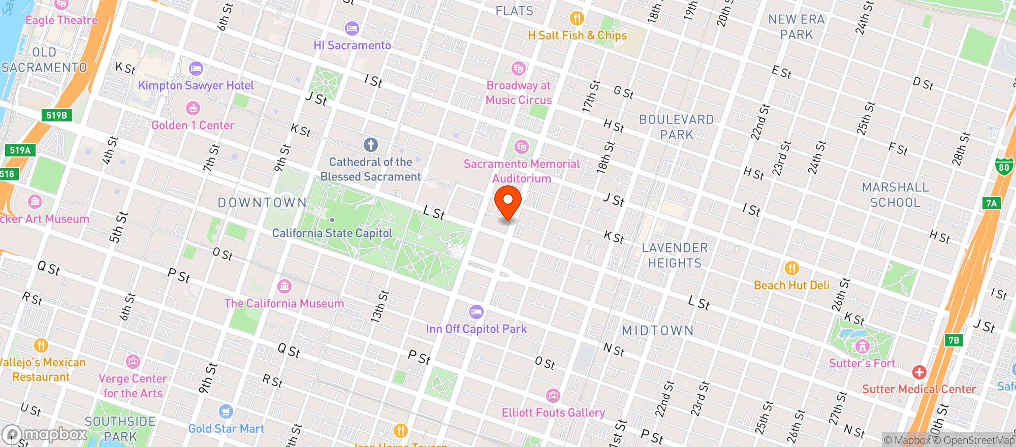 Map showing Dumpling King Asian Cuisine